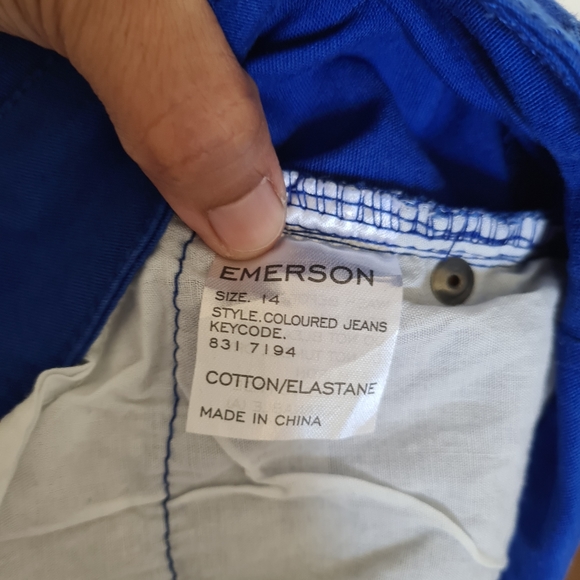 EMERSON Denim 14 Blue Skinny Zip Up Distressed Denim Jeans Springs Womens Pants - Picture 5 of 5